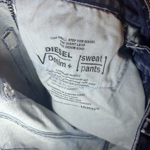 Diesel trompe l'oeil jean sweatpants - Picture 4 of 16